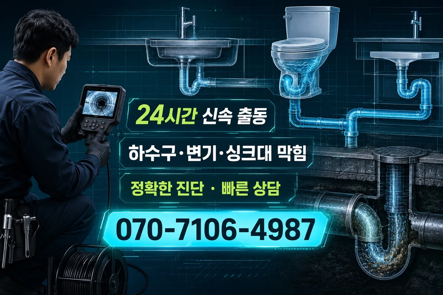 새누리배관 청록 배관 진단 도면 서비스 안내